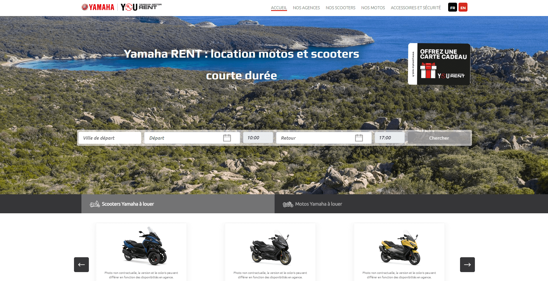 Motorcycle reservation site